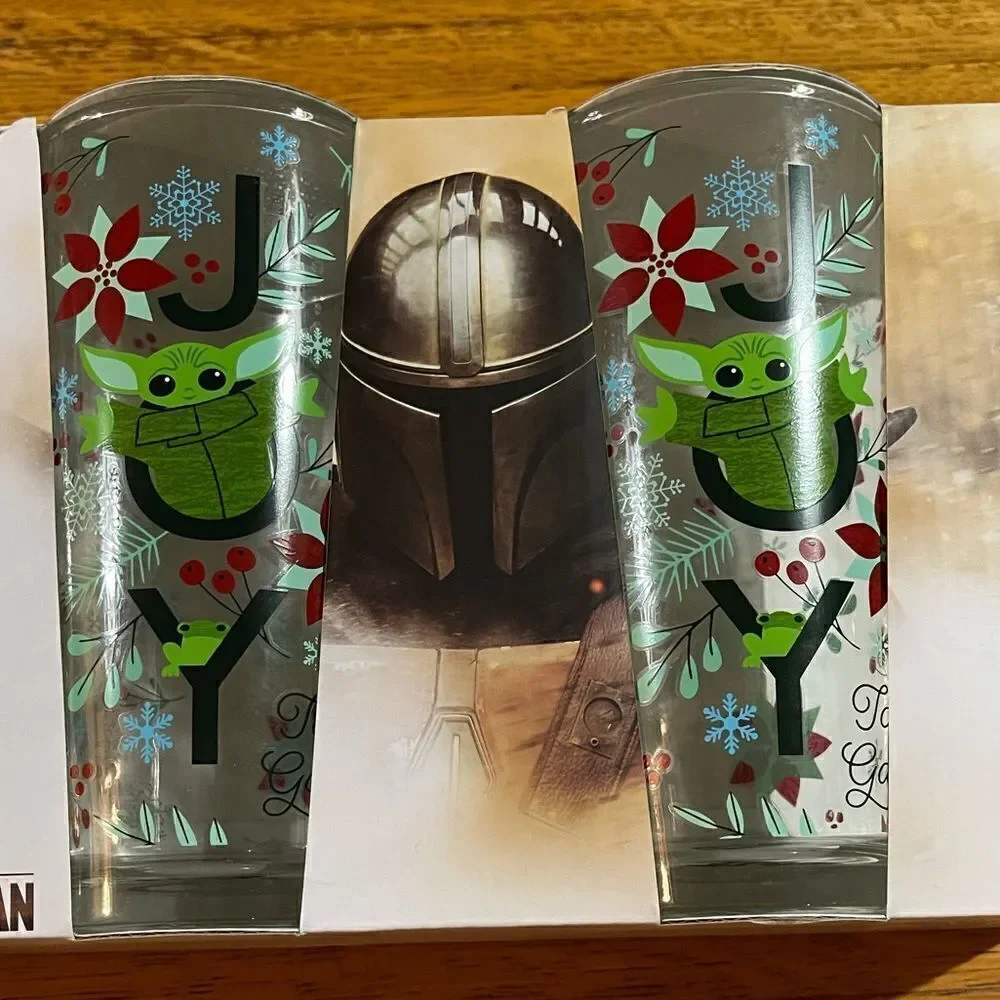 Disney Star Wars Holiday glasses set of 4 NWT